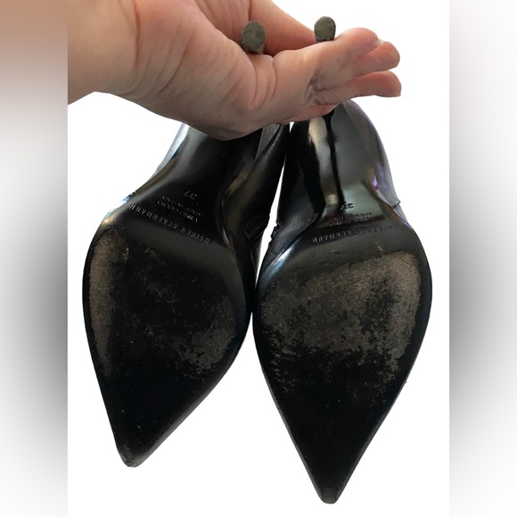 Haider Ackermann Pointy Toe Stiletto Heel Boots Ankle Black Size EUR 37 Side Zip - Picture 13 of 15